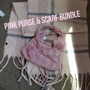 Pink Purse & Large Scarf BUNDLE!